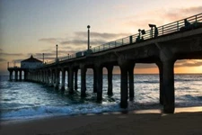 Manhattan Beach California Pier Photo Art Print Poster 24x36 inch