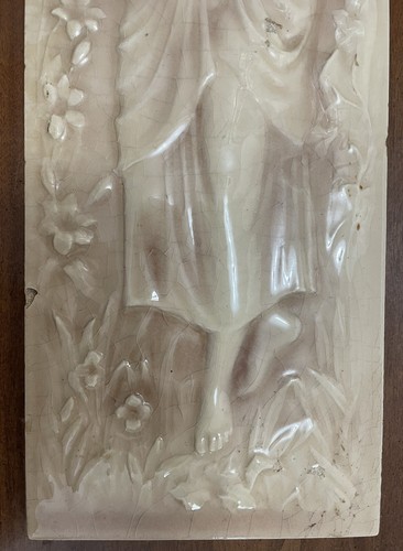 Pair Nineteenth Century Mintons Majolica Fireplace Tiles - Picture 12 of 17