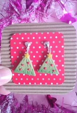 orecchini Alberello di Natale, Fimo,cernit,orecchini Natalizi, regalo Natale