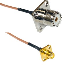 RG316 UHF Female Flange to SMA FEMALE FLANGE RF Cable Rapid-SHIP LOT