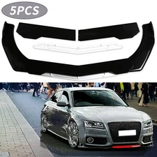 For Chevy Silverado 1500 Black/White Car Front Bumper Lip Splitter Spoiler Kit