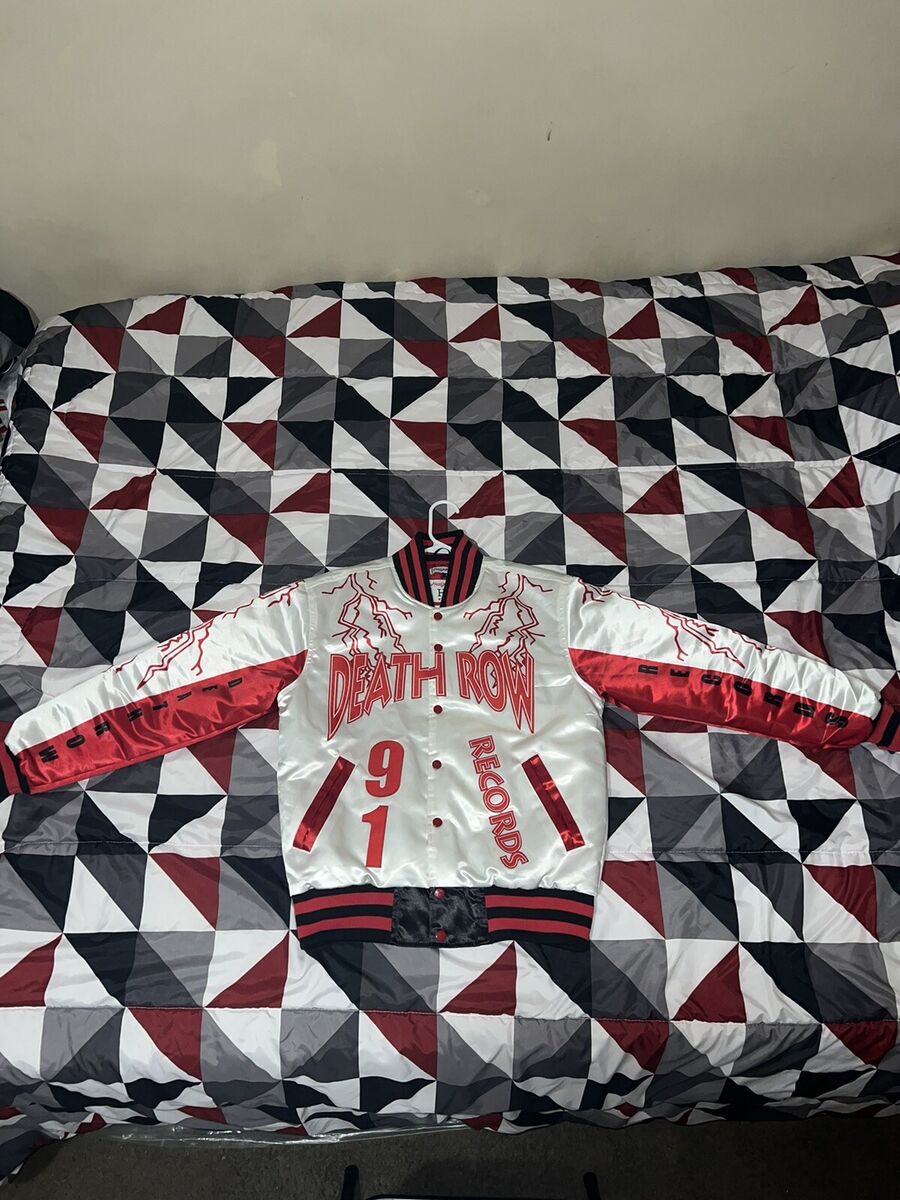 Headgear Classics Death Row Records Satin Jacket Red Black Headgear Classics Death Row Records Satin Jacket Red Black