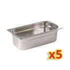 Vogue Gastronorm Container Kit in Stainless Steel - 1/4 GN 100 mm - 5 pc