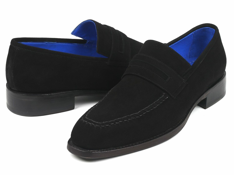 Paul Parkman Black Suede Goodyear Welted Loafers (ID#38AX95) main image 1