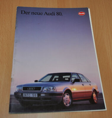 Audi 80 Brochure Prospekt 1992 1/92 German Edition Prestige