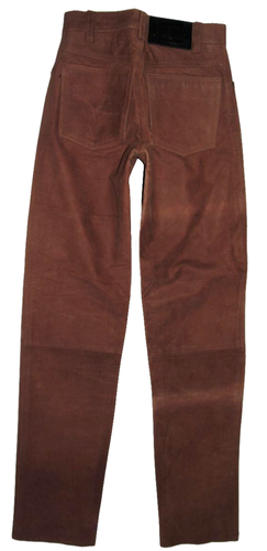 Narrow " Stockerpoint " Leather Jeans/Nubuk- Pants IN Braun Approx. W25 " / L35