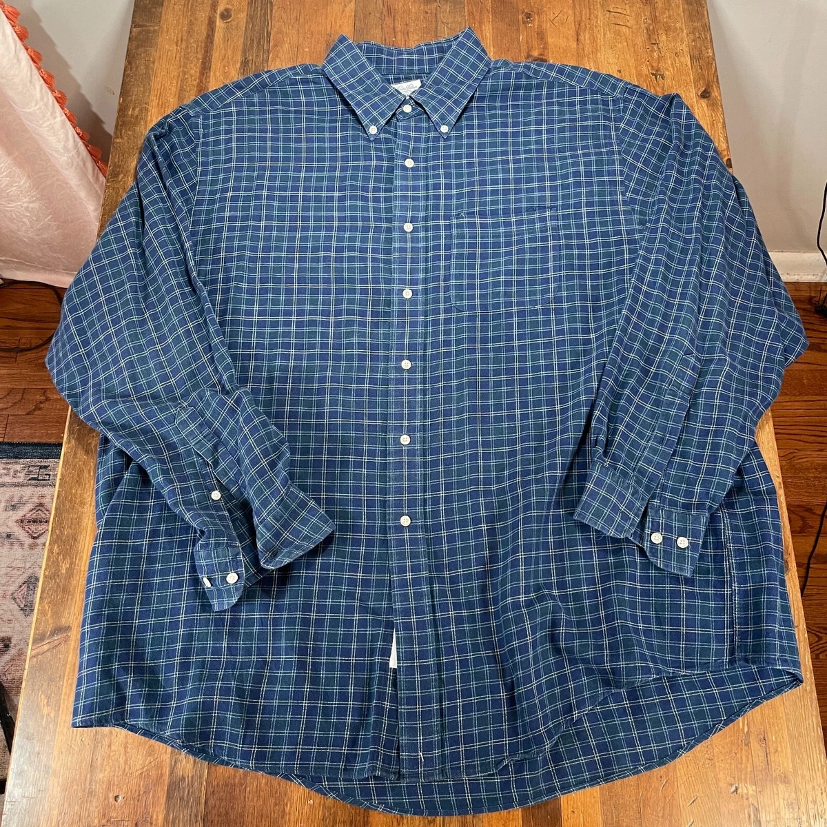 Brooks Brothers Shirt Mens XL Button Up Blue Check Sport Oxford Preppy  Casual | eBay