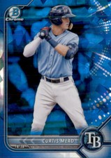 2022 BOWMAN CHROME PROSPECT SAPPHIRE TAMPA BAY RAYS - CURTIS MEAD #BCP-223