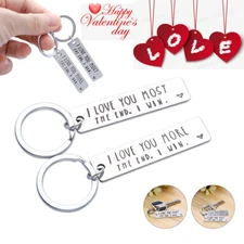 I Love You More Most The End I Win Couples Novelty Keyring Steel Keychain Gifts