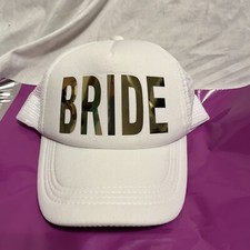 Bride White Baseball Cap Hat Adjustable Trucker Hat
