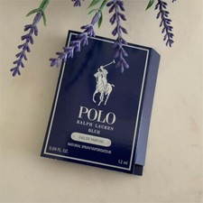 POLO BLUE by Ralph Lauren Eau de Parfum Spray Vial 0.04 oz/1.2 ml New in Card