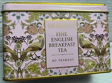 NEW ENGLISH TEAS THE SONG THRUSH &BERRIES ENGLISH BREAKFAST TEA 40 TEABAGS