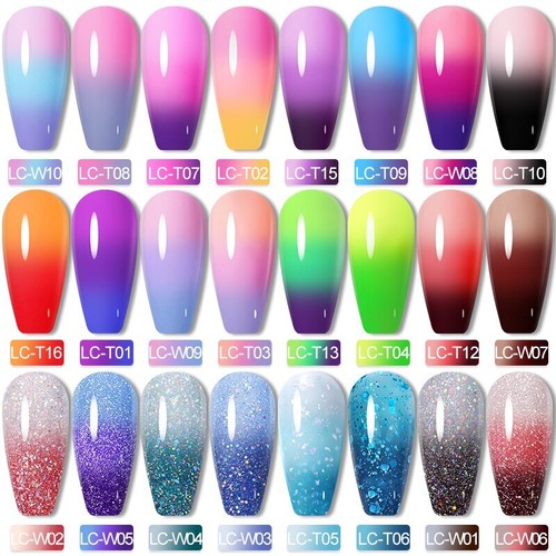 20/24PCS Smalto Gel Termico Set 3 Strati Temperatura Smalto Cambia Colore - Foto 2 di 90