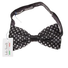 Italo Ferretti NWT Bow Tie Adjustable Size in Black with Silver Square Studs