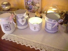 Produktbild - Upcycling  4erSet 1 Dose, 3 Gläser Unikat Shabby chic Landhaus Brocante