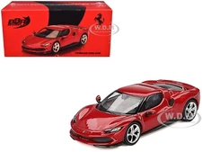 FERRARI 296 GTB ROSSO IMOLA RED 1/64 DIECAST MODEL CAR BY BBR MODELS BBRFER64006