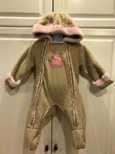 Pre-Owned TKW Vintage Baby Snow Suit size 6/9 months Pink/Brown