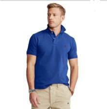 Polo Ralph Lauren Men's Blue/Red Pony Polo Shirt Classic Fit S NWT