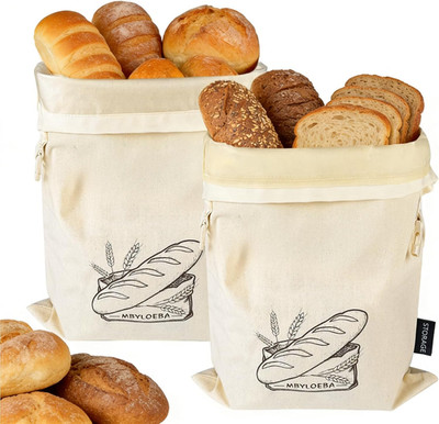 Washable Sourdough Bread Bags for Homemade, Hybrid Set (1 Beeswax + 1 TPU Freeze