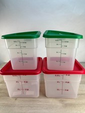 Cambro Containers With Lids - 4 Quart and 6 Quart Food Storage Set - 2 Pack