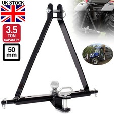 3 Point Linkage Tow Hitch Compact Tractor Mounted Towing Cat. 1 Triangle Pin GB