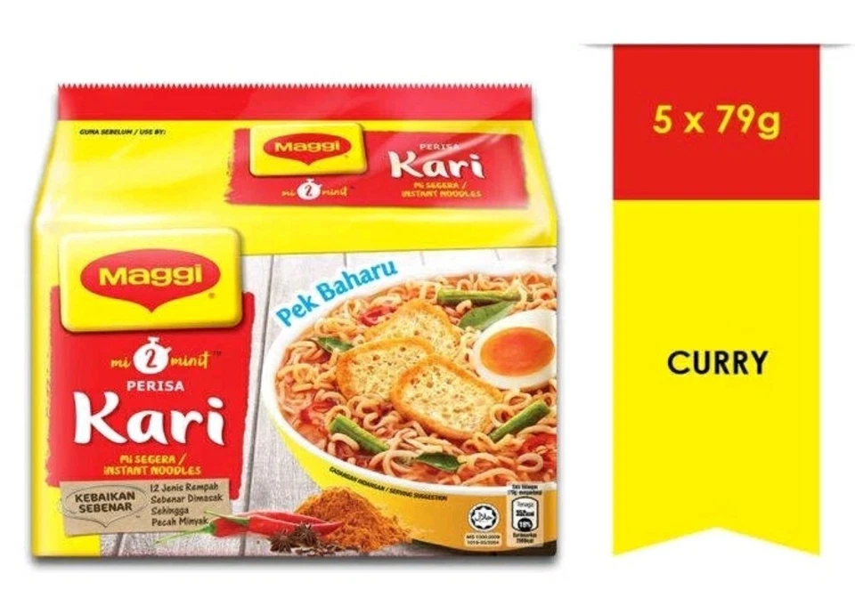 maggi instant noodle 5 packs (maggi curry/asam laksa/chicken/tomyum) - Image 2 of 2