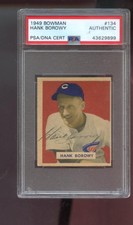 1949 Bowman #134 Hank Borowy AUTO SIGNED Autograph Card PSA/DNA Baseball MLB COA
