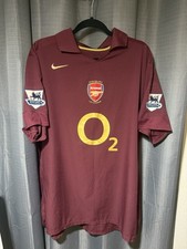 Nike Home Jersey Mens Burgundy #14 Thierry Henry Arsenal FC 2005/06 Retro Soccer