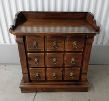 3 Drawer Pine Tavern Side Table - Mid Century Nightstand (NS-151)