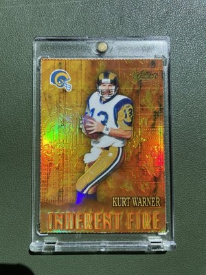 2000 Topps Finest Kurt Warner Gold Refractor /100 Redman 171 Inherent Fire