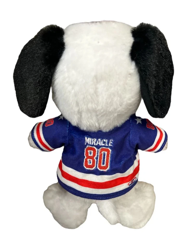 Snoopy USA Hockey Miracle on Ice offiziell lizenziertes blaues Trikot 10 Zoll Plüsch - Bild 2 von 2