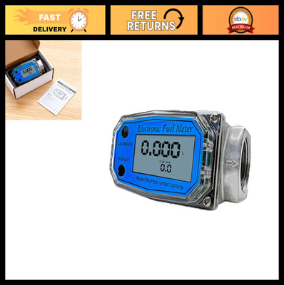 1'' Water Flow Meter 2.6-26 GPM Turbine Flowmeter ±1% Accuracy for Water Measurem