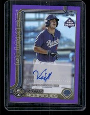 2025 Topps Pro Debut #PD-66 Victor Rodrigues Base Autographs Purple Foil #/299