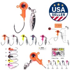 Versatile 1/8 oz Fishing Jigs - 25PCS in Black, White, Pink, Yellow & Orange