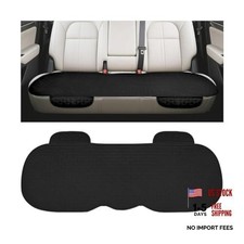 Black Anti-Slip Car Back Seat Cover - Long Comfortable Rear Chair - Black