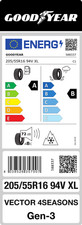 Goodyear Vector 4Seasons Gen-3 205/55 R16 94V XL OP PE M+S Ganzjahresreifen