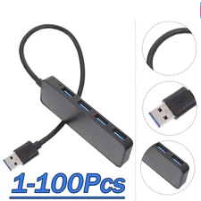 4 Port USB 3.0 Hub Splitter Multi Adapter 5Gbps High Speed PC Desktop Laptop Lot