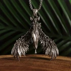 Unique 925 Sterling Silver Fairy Angel Wings Goddess Wicca Charm Amulet Necklace