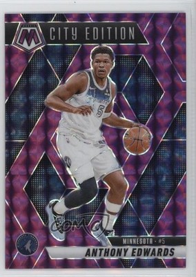 2024-25 Panini Mosaic City Edition Purple Prizm 81/99 Anthony Edwards #279 3pb