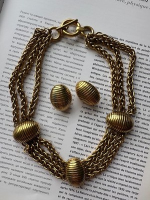 rochas paris vintage  set necklace and earrings france haute couture