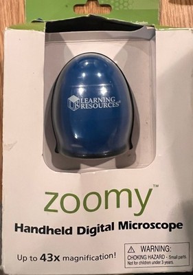 Learning Resources Zoomy Handheld Digital Microscope 43x New in Open Box NIB V
