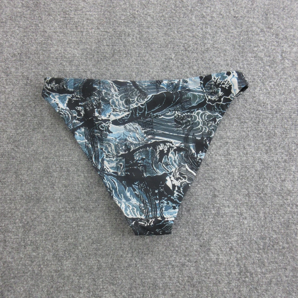 Lululemon Bikini Bottom Womens Small Black Blue Wave Print Swimwear Hipster - Image 4 of 4