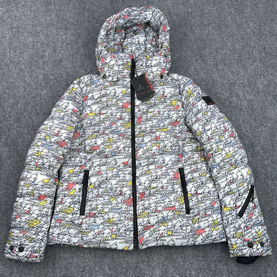 NEW Bogner Fire + Ice Saelly 2 Down Jacket Women's 12 Large Skier All Over Print