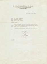 GENE TUNNEY - TYPED LETTER SIGNED 10/10/1941