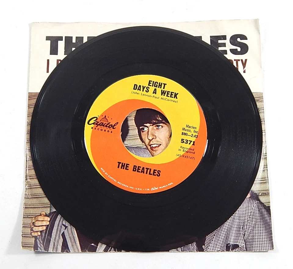 The Beatles Eight Days A Week / I Don't Want To Spoil the Party Record w/ Sleeve - Image 4 of 4