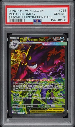 2026 POKEMON ASCENDED HEROES SPECIAL ILLUSTRATION RARE MEGA GENGAR EX PSA 10