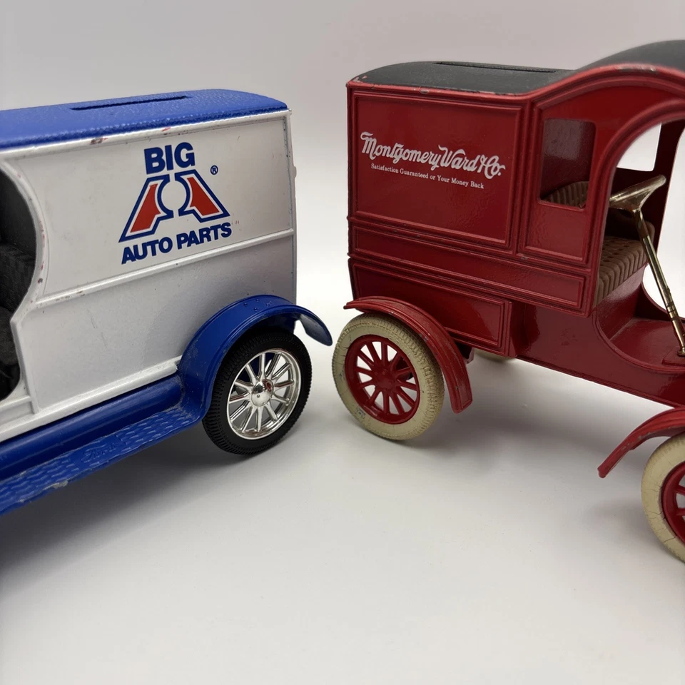 Lot of 2 ✅ ERTL Ford Big A Auto Parts - Montgomery Ward ✅ Delivery Trucks Metal - Image 2 of 4