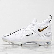 Nike Alpha Menace Pro 3 'White Black Gold' CT6649-105 Football Cleats - White