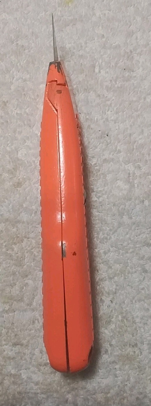 2pc STANLEY 10-179 ORANGE INTERLOCK UTILITY KNIFE "VINTAGE " USA 🇺🇸