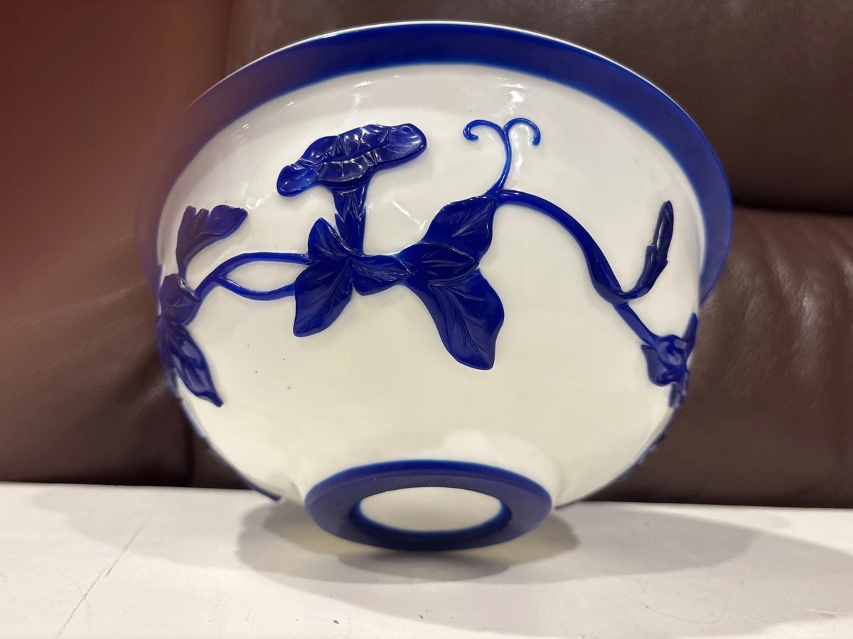 蓝色玻璃中国古董| eBay